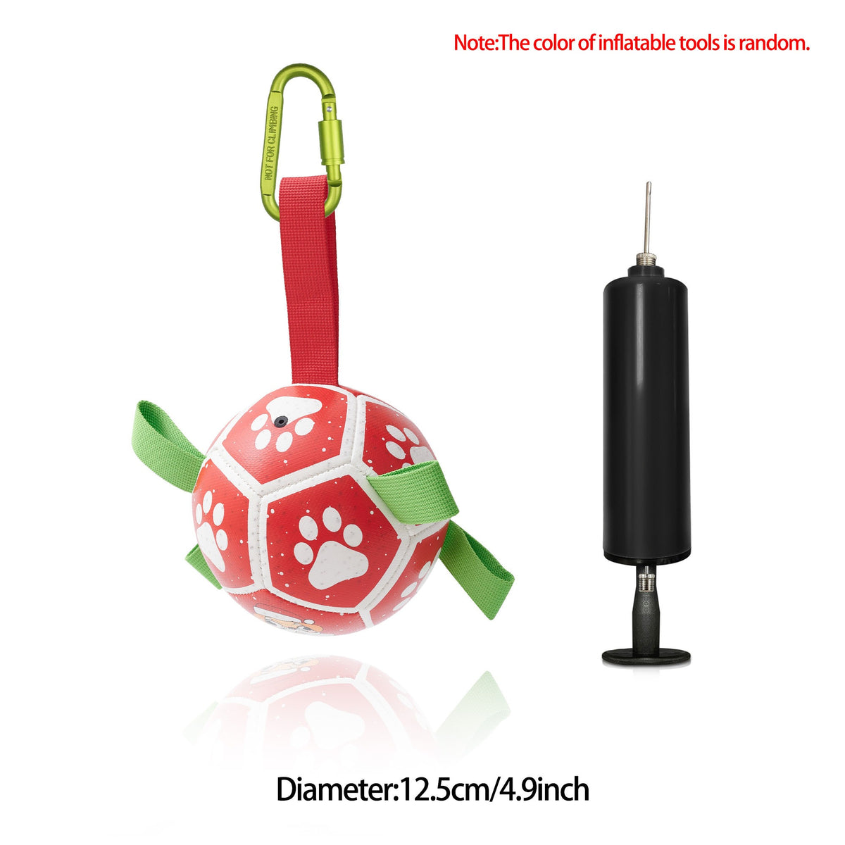 Interactive Dog Soccer Ball with Grab Straps