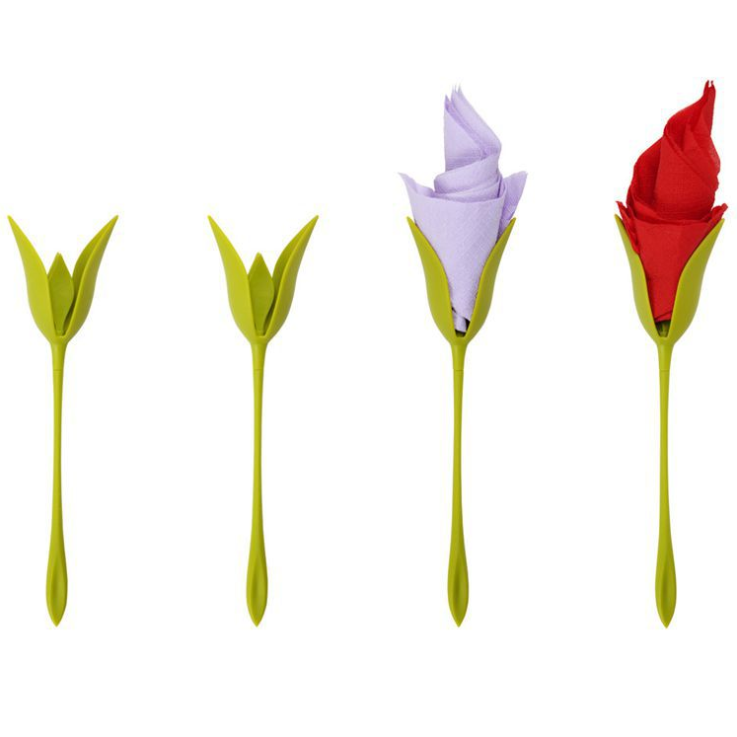 Rose Flower Napkin Holders – Set of 4