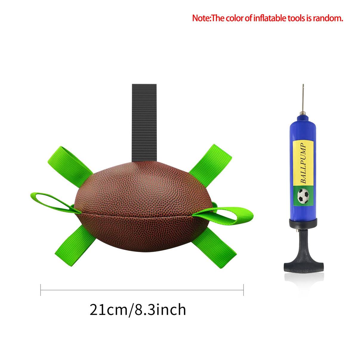 Interactive Dog Soccer Ball with Grab Straps