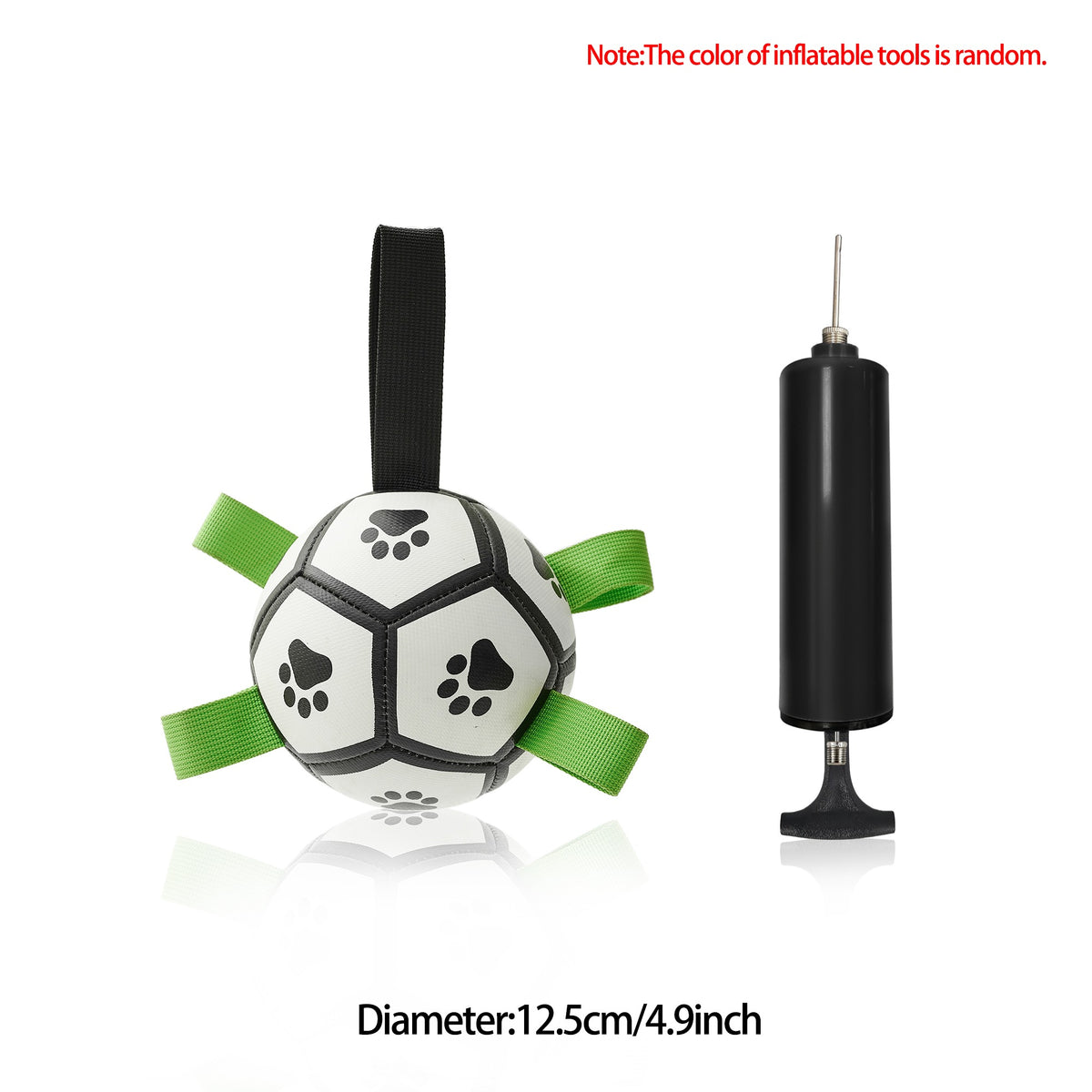 Interactive Dog Soccer Ball with Grab Straps
