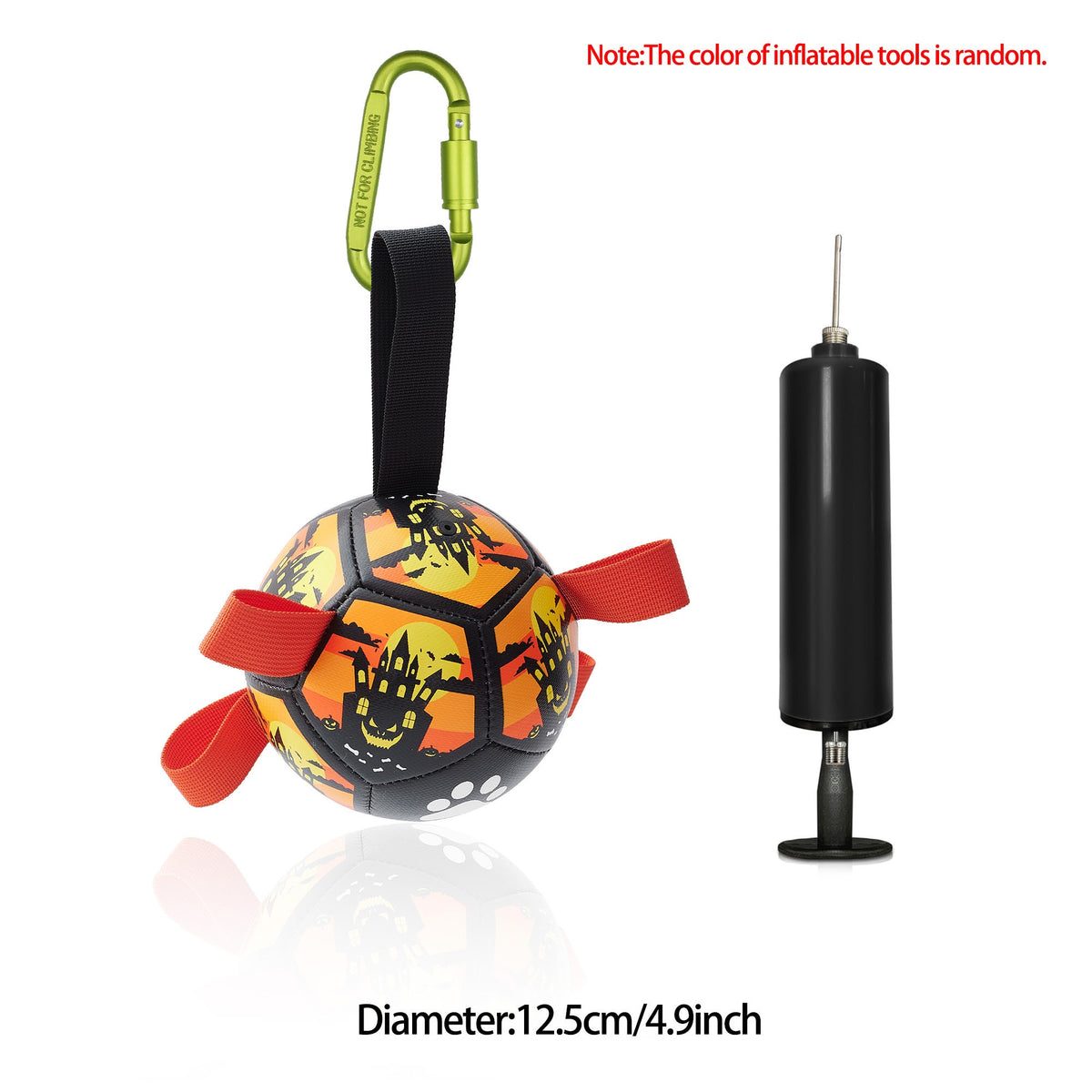 Interactive Dog Soccer Ball with Grab Straps